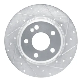 R1 Concepts EDZ-63173R Brake Rotor Drilled and Slotted Silver